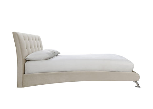 Hemlock Fabric Bed Warm Stone